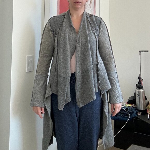 Patchwork grey cashmere duster - Picture 6 of 9